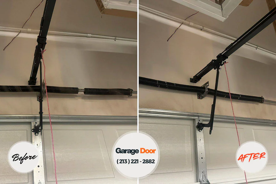 Before and after: garage door repair Lakewood, CO